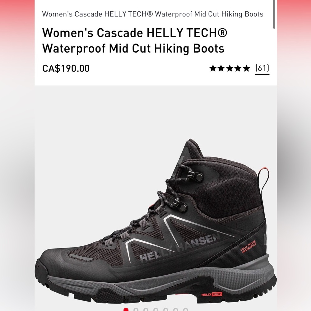 Helly Hansen Black and Gray Winter Boots